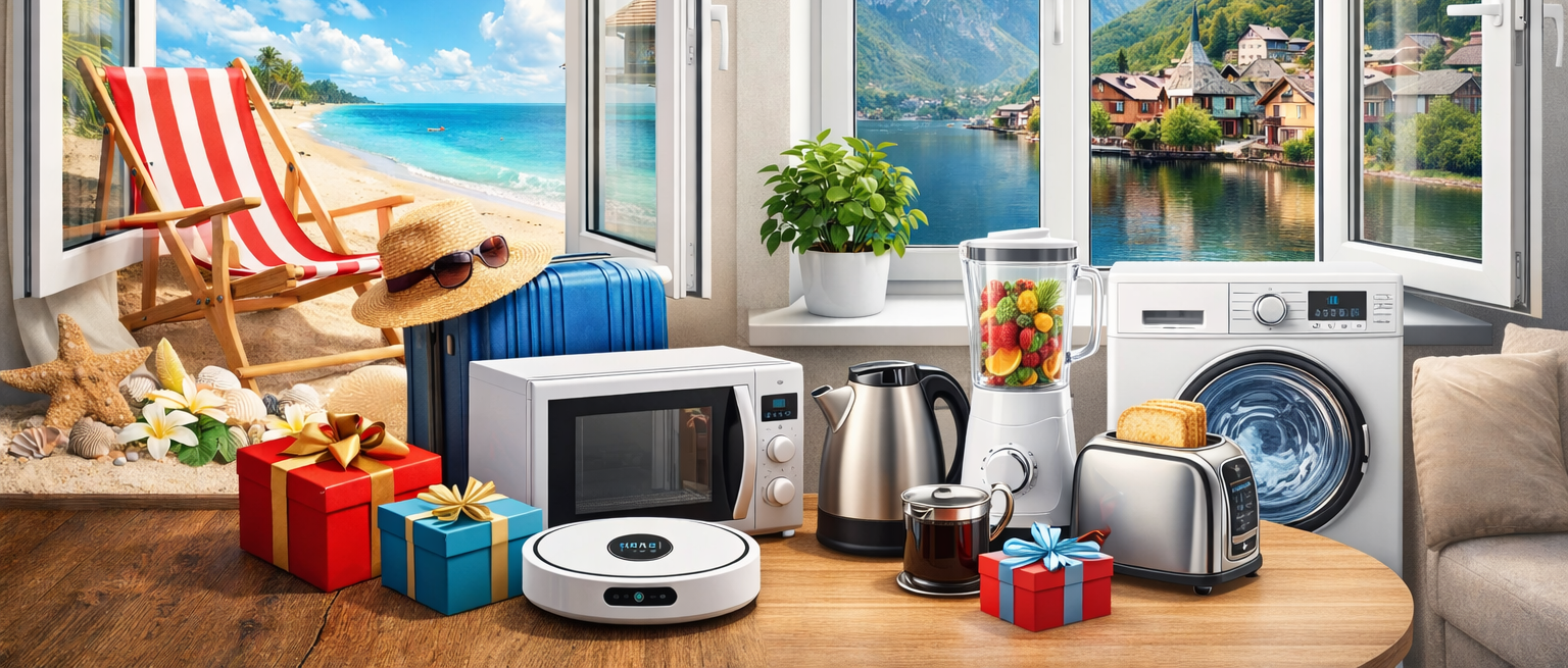 Дарим к окнам бытовую технику на выбор