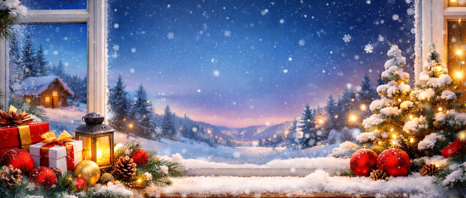 Тёплые окна и живая ёлка